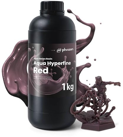Phrozen Aqua Hyperfine-Red | 3D Drucker Resin für LCD 3D Printer mit 12K+ Auflösung | 405nm Standard Photopolymer Druck Harz | Hohe Präzision, Stabile Druckqualität - Rotbraun (1kg)