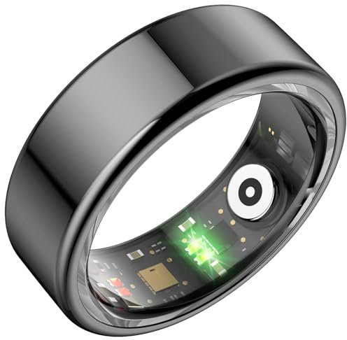 findtime Smart Ring Fitness Ring Tracker Smartringe für Herren Damen IP68 Wasserdicht Tracking Ring mit Schrittzähler Kalorien Herzfrequenz Schlaftracker Android iOS