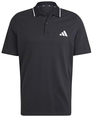 Adidas Herren Essentials SMALL Logo Pique Polo Shirt, Black/White, XL