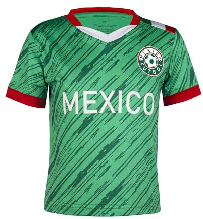 Cnins Fußballtrikots für Jugendliche und Erwachsene, Größe XS – 3XL – Übungsuniformen für Sportfans, Mexiko, XL/XXL