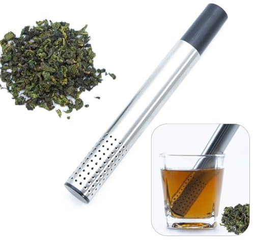 Infusor de Té de Acero Inoxidable 304,Filtro de Te de Hojas Sueltas,Colador Té,Colador Infusiones para Taza,con Mango de Plástico Antiquemaduras,para Té,Especias,Hierbas,Reutilizable