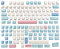 AMIUHOUN 141 Milk Cover Keycaps Cherry Profile PBT Keycap Sub Keycaps for Cherry MX Switch Mechanical Keyboard