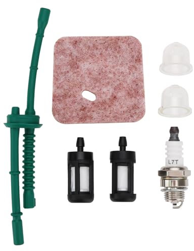 OTOTEC 1 Juego de Bujías de Filtro de Combustible de Aire para Cortacésped Compatible con Stihl FS38 FS45 FS46 FS5 KM55 KM55C HL45 MM55 Cortadora de Hilo Weed Eater