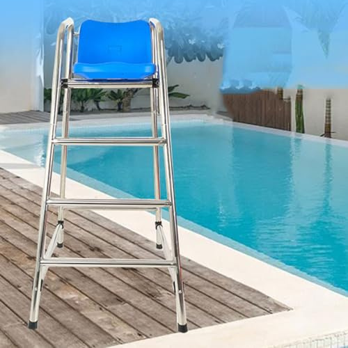 ZHPPED Silla de socorrista de Piscina Escalera de Piscina Equipo de Seguridad Silla de Socorrista, 120/150/ 180cm de Altura Sillas de Salvamento de Alta Resistencia para Playa,H-150cm/59in/4.9ft