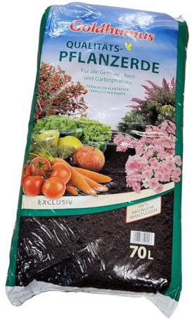 Qualitäts-Pflanzerde 70 Liter von Goldhumus Hülskamp