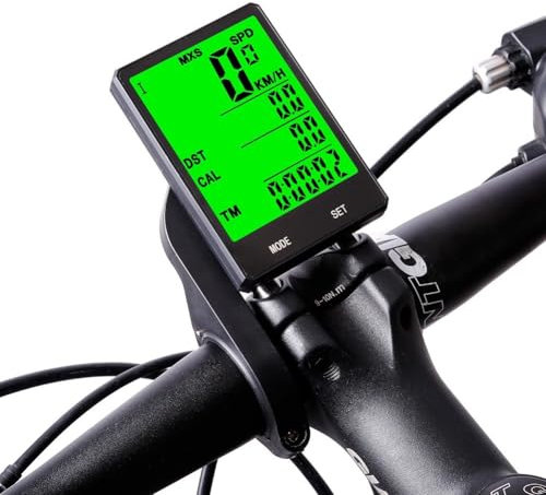 Inalámbrico GPS Bicicleta Computadora Con Retroiluminación IPX6 Velocímetro Impermeable Odómetro Con Pantalla Grande De 2.8 Pulgadas (Estilo B Inalámbrico)