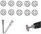 Disques Diamant,20mm Mini-Disques à Tronçonner Perforés,10pcs Disques De Coupe Diamant,Mini Disques à Tronçonner,Mini Lame de Scie Circulaire Avec 2 Mandrins pour Bois,Métal,Plastique,Pierre,Verre