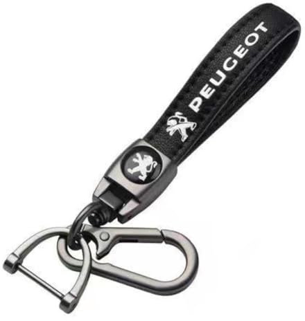 JABBNGD Voiture Porte Clefs, pour Peugeot 207 SW Porte-clés de Voiture résistant à l'usure et à la Poussière Accessoires de Clé,A-S