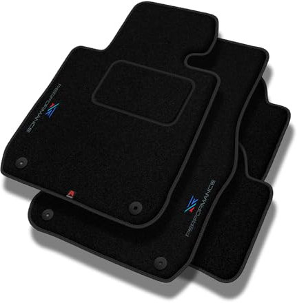 MatsMore Autoteppiche Automatten Velours Fussmatten passt für Opel Corsa C 2000-2006 - Standard, Perforiert, blay, Cyan und red -Präzise CNC-Stickerei, Design-Lochpaspel, Auto Fußmatten - Perfekt für