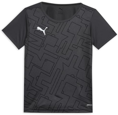 PUMA Jungen Individualrise Graphic Jersey Jr Hemd, Asphalt-puma Black, 164 EU