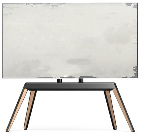 Supporto TV Da Pavimento Con Supporto For TV Da 55-85 Pollici, Supporto TV For Soggiorno Con Base In Legno, Design Salvaspazio For La Maggior Parte Delle TV LED, Perfetto For Angoli E Camere Da Letto(