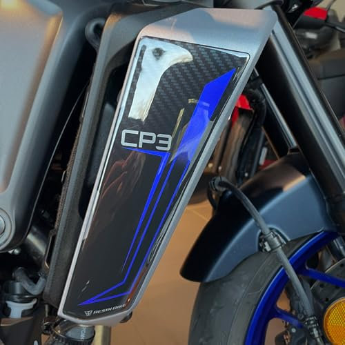 Resin Bike Adesivi Moto Compatibile con Yamaha Mt 09 2024-2025 Blue - SP. Protezioni Fianchetti da Urti e Graffi. Adesivi Resinati con Effetto 3D Made in Italy