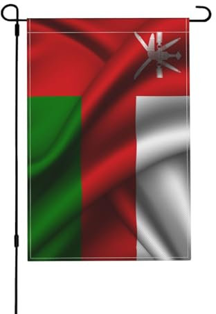Gartenflagge Flagge Des Oman Im Seidenstil Banner Wetterfeste Outdoor Fahne Lebendige Farbe Fahne Für Innen Außen Partys 30X45Cm