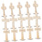 Kisangel 15 Stück Holzhandwerk geformt Tisch für Mädchen Ereignis mit Holzornament inneneinrichtung Holzkreuz Hochzeit Kirchenschmuck deko Holzkreuze zum Basteln kreuzförmiges Holz Beige