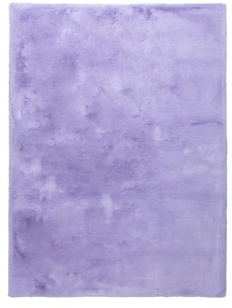 FRAAI | Home & Living Hochflor Teppich - Comfy Supreme Lila - 200x290 cm | Einfarbig - Klassik, Industrielle, Ländlich, Modern - Wohnzimmer, Schlafzimmer - Fellteppich
