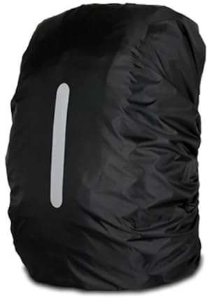 USOHJZ 2 Stück wasserdichte Rucksack-Regenhülle 15-75L Outdoor-Sport Fahrrad Sicherheitslicht Regenhülle Outdoor Camping Wanderrucksack(L (55-65L))