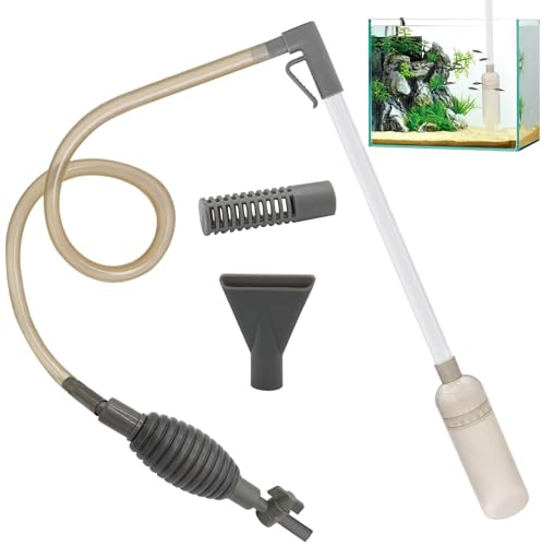TZEKING Sifone Acquario,1.7m Aquarium-Syphon-Kiesreiniger mit Handpumpe,Scambiatore d'Acqua dell'acquario,Aspiratore per acquari,per Cambio Acqua,Lavaggio della Sabbia