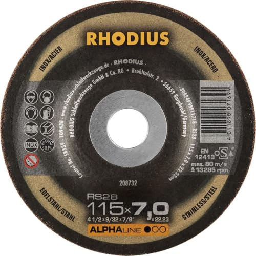 Rhodius Schruppscheibe RS28 Stahl Ø 115 mm Bohrung 22,23 mm für Winkelschleifer