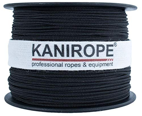 Corde Cordage en Polyester 1mm 100m Noir Tressé PES multifilament