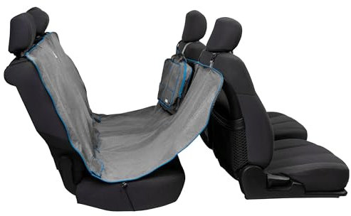 Kurgo Heather Hammock, Dog Car Seat Protector, Waterproof & Stain-Resistant, Secure Fit, Charcoal Grey