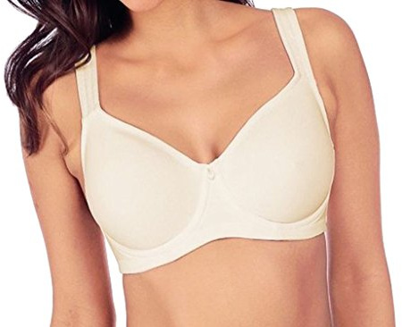 VIANIA! Dessous Minimizer BH mit Bügel 14586 I Gemoldeter Damen Bügel-BH I Damen-BH mit vorgeformten Cups & Breiten Trägern I Für Große Größen & mit optimalem Halt I Weiß/Schwarz/Silk