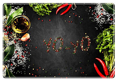 digital print Tischset mit Namen ''Yo-Yo'' Motiv Pfeffer - Tischunterlage, Platzset, Platzdeckchen, Platzunterlage, Namenstischset