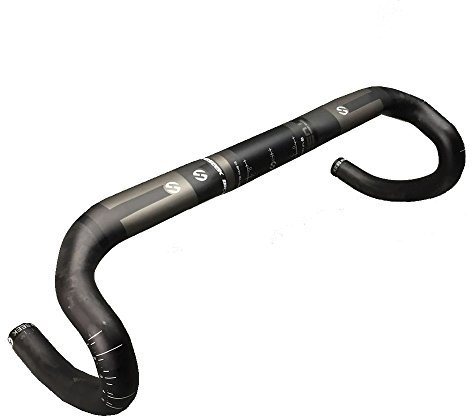 TOSEEK Ultra Light volle Carbon-Faser UD Muster Lenker 31.8mm Für Rennrad (440mm)