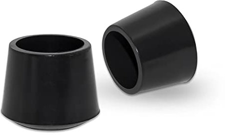 Flyshop Lot de 4 Embouts Ronds antidérapants en Caoutchouc synthétique pour Pieds de Chaise 30 mm, 3,0 cm de diamètre, Noir