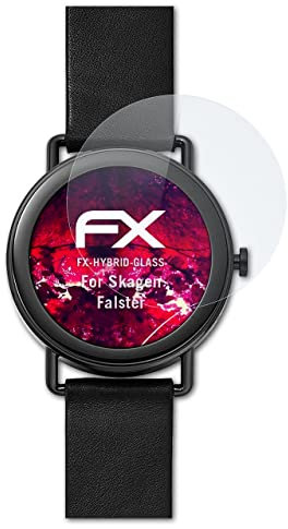 atFoliX Plastic Glass Protective Film compatible with Skagen Falster, 9H Hybrid-Glass FX Screen Protector