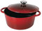 Sitram 711069, Cocotte Tradifonte ronde en fonte émaillée 5 Litres - Extérieur rouge, intérieur noir mat - bouchon en inox - toutes sources de chaleur y compris induction et four
