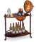 COSTWAY Mappamondo Bar con Ruote Mobili Porta Liquori Minibar Portabottiglie, 88 x 70 x 45 cm