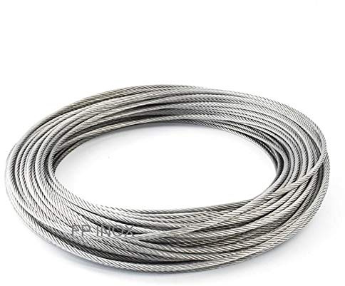 Cable 6mm inox 316 Souple 7x7 inox 316 - A4 Longueur (Couronne 30m)