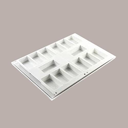 Lucgel Stampo in Silicone per Biscotti Gelato Rettangolari 14 Pose Bisgel