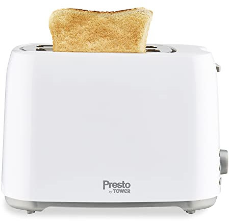 Tower PT20055WHT Presto 2 Slice Toaster, White