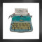 1art1 Schreibmaschinen Poster Kunstdruck Bild und MDF-Rahmen - Typewriter, Barry Goodman (40 x 40cm)