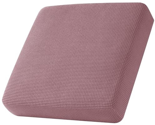 Sofa Sitzkissenbezug, Sofa Sitzkissenbezug Stretch, Elastischer Kissenbezüge, Husse Überzug Bezug Für Sofa Sitzkissen, rutschfest Stoff Tartan (Rosa,Großer 1-Sitzer)