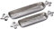 MichaelNoll Schale Lilie Dekoteller Deko Aluminium Silber - Moderne Dekoschale, Tischdeko länglich aus Metall - 2 verschiedene Größen - 46 cm oder 58 cm (58x10x6 cm)