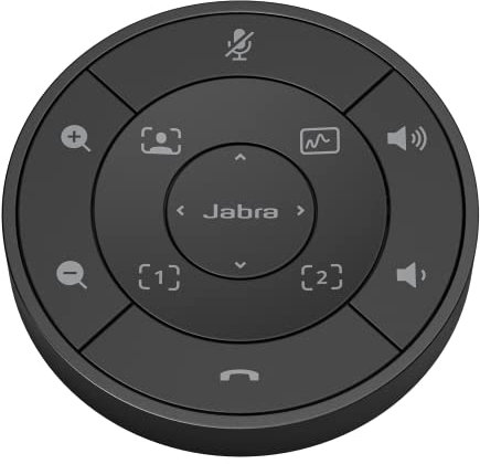 Télécommande Jabra PanaCast 50 -Télécommande universelle permettant de contrôler à distance les fonctions de la PanaCast 50 dans la salle, avec réglage du volume - Noir
