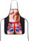 GOTH Perhk Lustige, sexy Schürze, Muskelmann, Kochschürze, Küche, Kochen, Grillparty, Muskelnerd, Erwachsenenschürze, Geschenke für Männer und Frauen (britische Flagge)