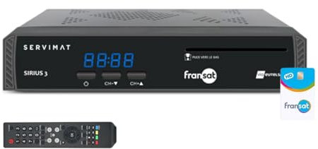 Servimat Sirius - Ricevitore TV satellitare HD + scheda Fransat PC7 Eutelsat 5 W