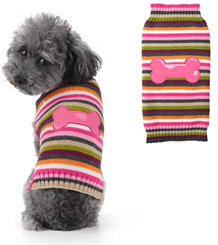 SKXEO Weihnachten Hund Pullover Kostüm, Neujahr Haustier Kostüm warm Winter Pullover gestrickt Weihnachten Haustier Kleidung für Welpen Katze Hunde