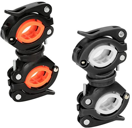 XLKJ 2Pcs Soporte de Luz para Bicicleta, Soporte para Linterna, 360ºRotación Soporte de Montaje, Pieza para Bicicleta, para Bicicleta de Montaña Exterior