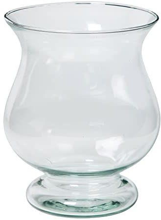 innaGLAS INNA-Glas Vase en Verre ZANIYE sur Pied, Transparent, 20 cm, Ø 17 cm - Photophore déco
