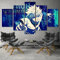 Wondbeau Leinwanddrucke Modulare Wandkunst Wandaufkleber 5 Teiliges Wandbild Druck auf Leinwand Malerei Moderne Abstrakte Poster Mit Rahmen XL/200cm×100cm Anime Hunter X Hunter Bild
