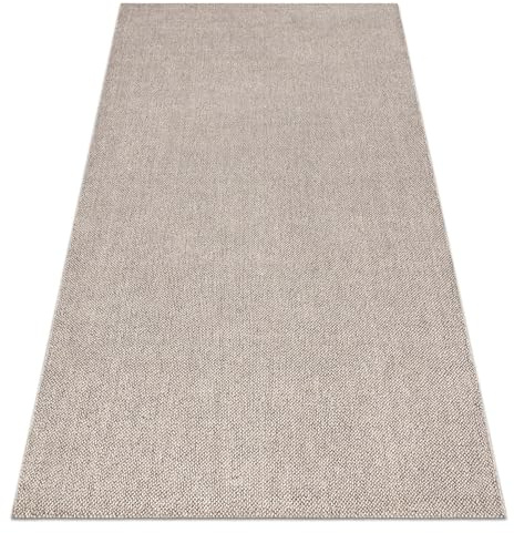 rugsx Teppich Outdoor & Indoor – Casablanca Loom braun – Weich, Wetterfest, Pflegeleicht, Modern für Terrasse, Balkon & Wohnzimmer – 150x300 cm
