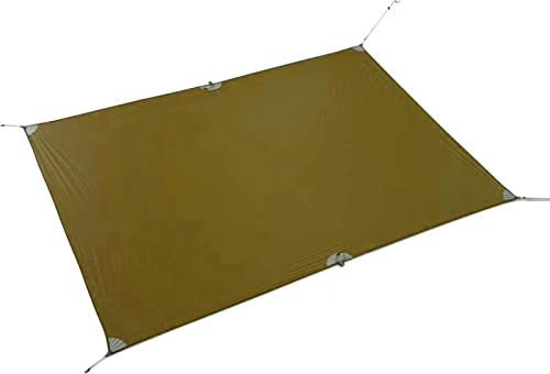 Rwlre Camping Tarp, Ultraleicht Tarp Leichter Sonnenschutz Campingmatte Zelt Footprint 15d Nylon Silikon 160g (Color : Khaki 210x150cm)