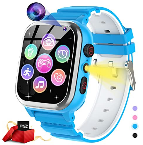 JUBUNRER Reloj Inteligente Niño 26 Juegos Teléfono Podómetro Calorías SOS Reloj Niña Reloj Niño Cámara HD Despertador Digital Música -Grabación de Video Regalo Smartwatch Niña 3-12 años Cumpleaños