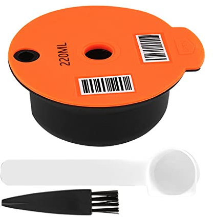 Fenteer Wiederverwendbarer Kaffeekapsel Pod Nachfüllbarer Pod mit Pinsel Löffel Set für Zuhause, 60ml