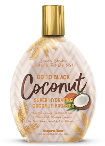 Supre Tan Go To Black Coconut Bronzer Tanning Lotion 12 fl oz
