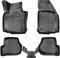 Rizline Passgenau 3D Fussmatten Auto Kompatibel mit Skoda Octavia 2 Gen 2004-2013 Auto Zubehör 1. und 2. Reihe Gummimatten Autos TPE Allwetter Geruchlos rutschfest Vorne und Hinten Schwartz